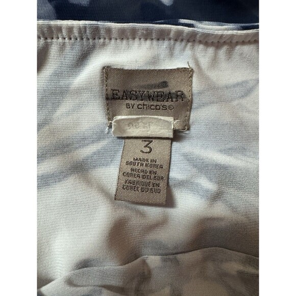 Chicos Easywear Women’s 3 US XL Layered Chiffon Kimono Style Casual Tunic Top - Picture 13 of 14